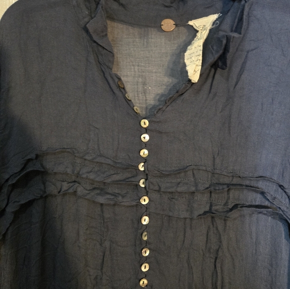 Free People One Blue Duster Dress M - Picture 9 of 11